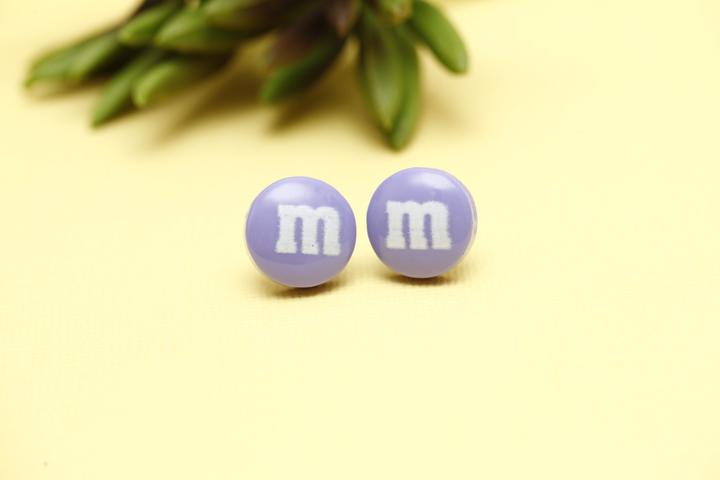 M Candy Stud Earrings (Various Colours)