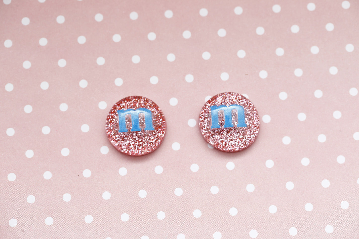 Candy Stud Earrings - Pink/Blue