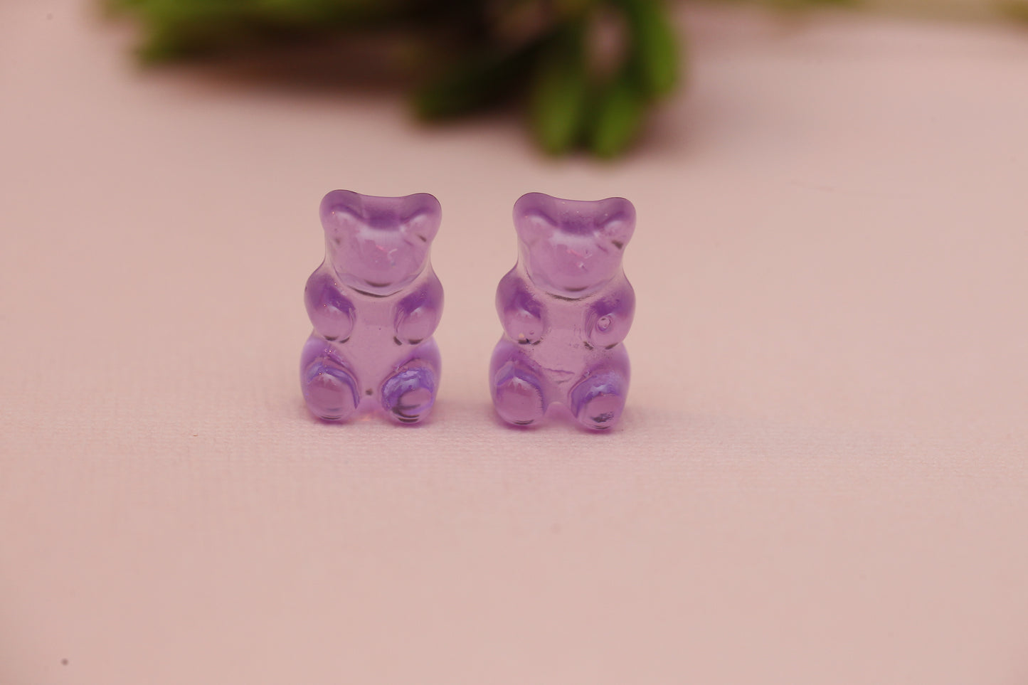 Purple Gummy Bear Studs