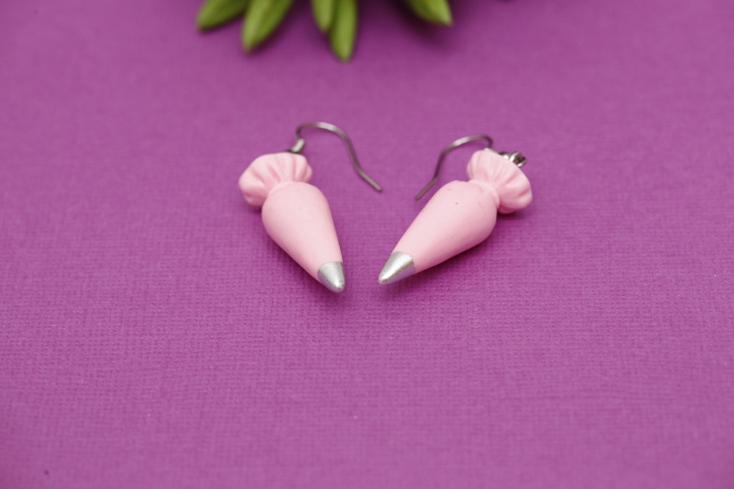 Pink Piping Bag Earrings