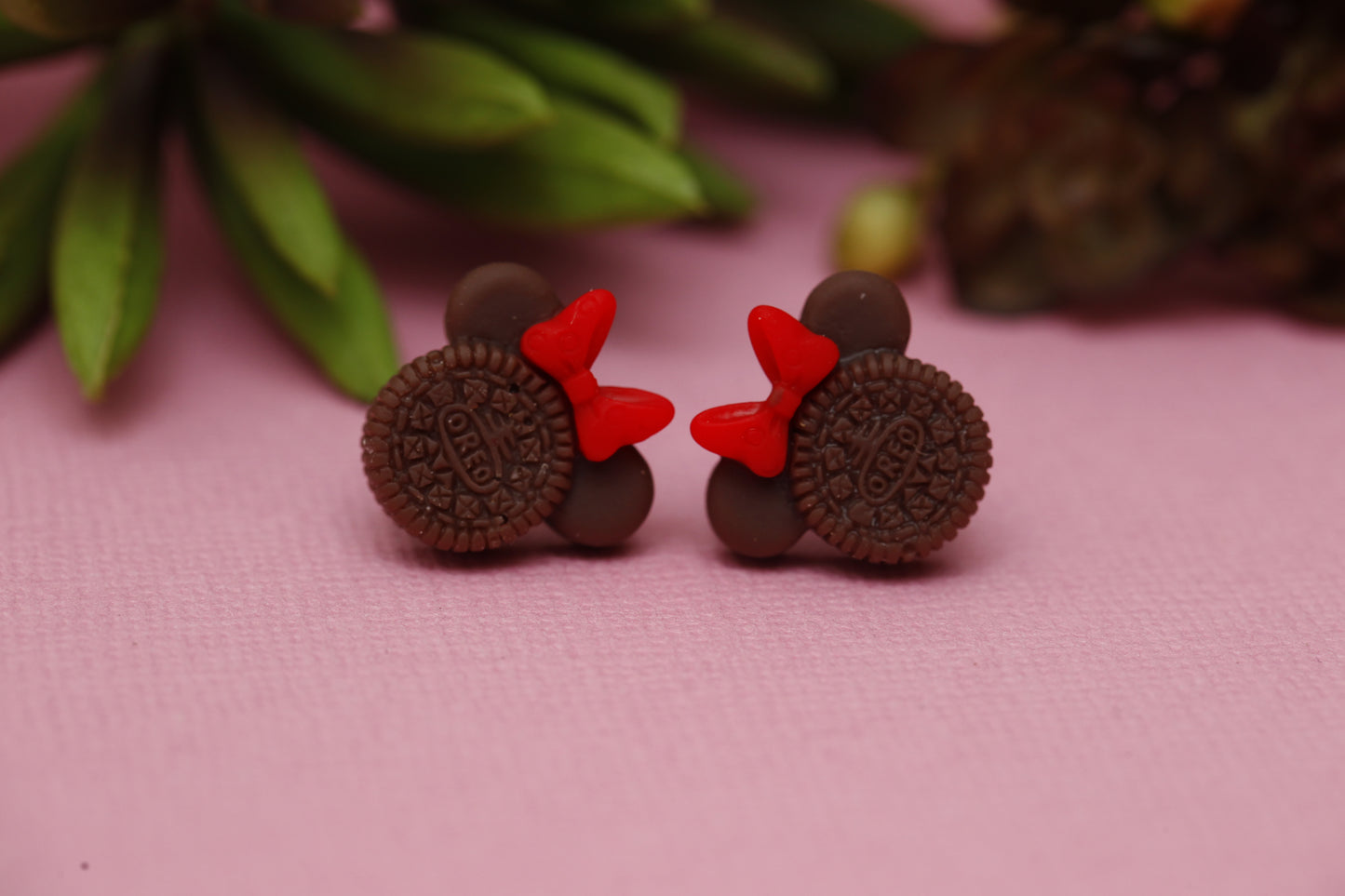 Cookie Mouse Stud Earrings - Mrs Mouse Brown