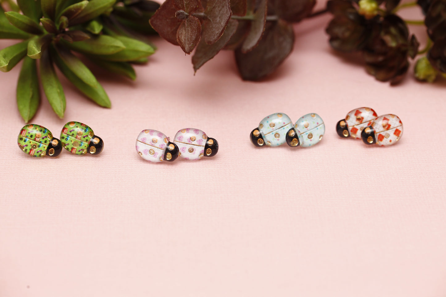 Adopt a Mystery Ladybug - Stud Earrings