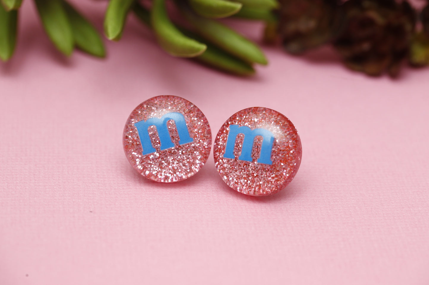 Glitter Candy Stud M Earrings