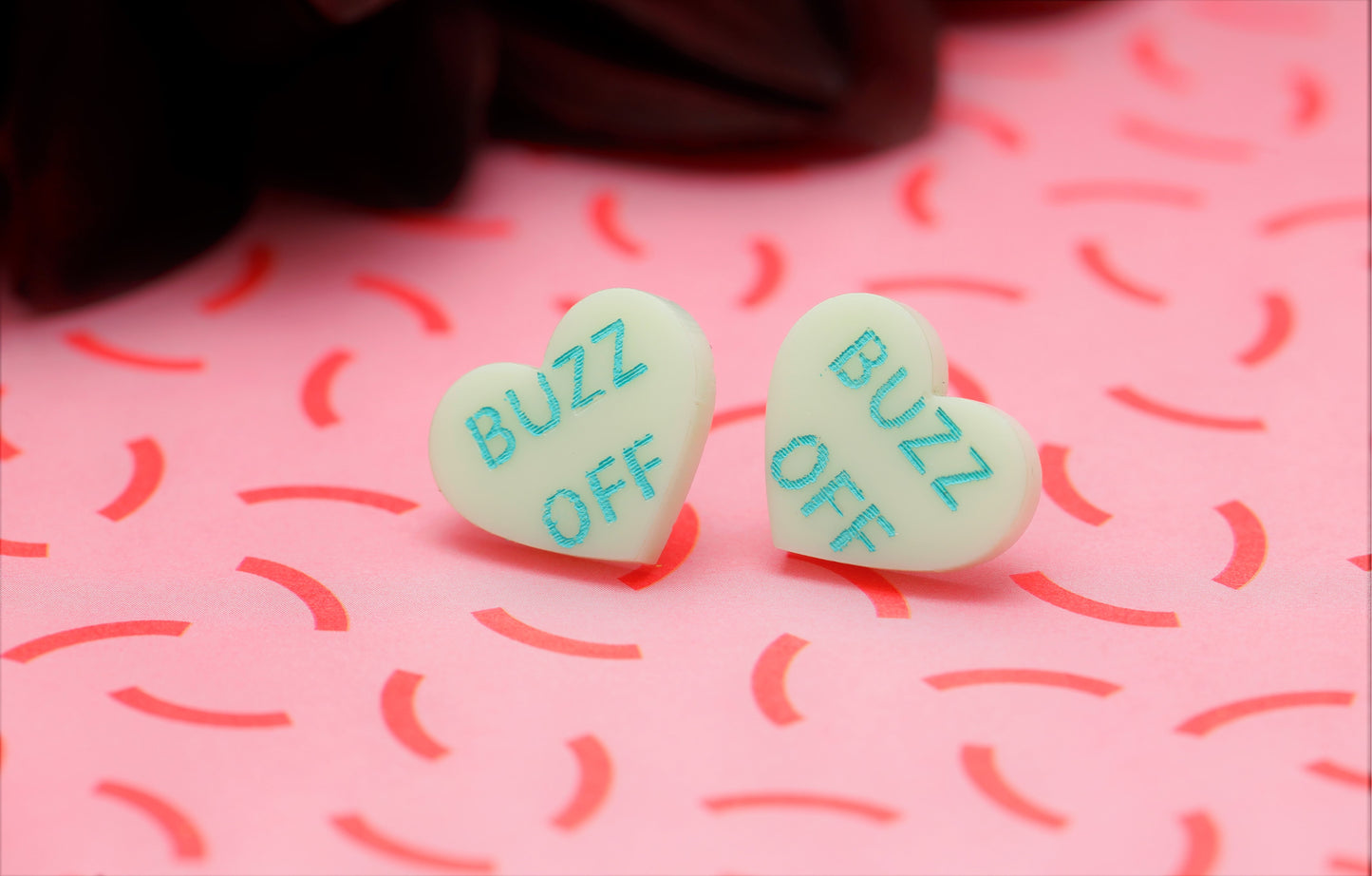 Buzz Off -  Anti Valentine's Day Studs