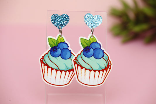 Blueberry Cupcake Dangles