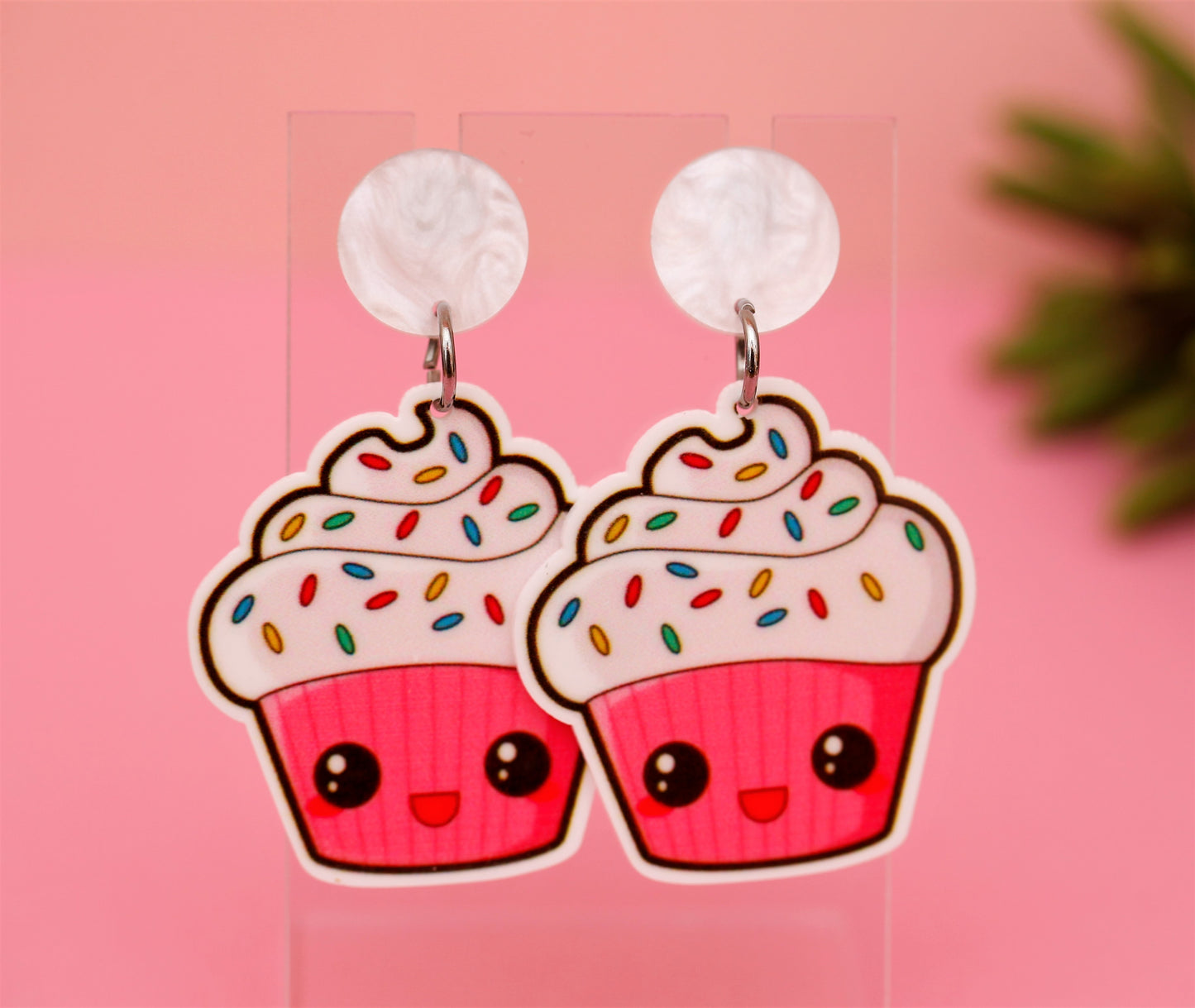 Sprinkle Cupcake Dangle Earrings