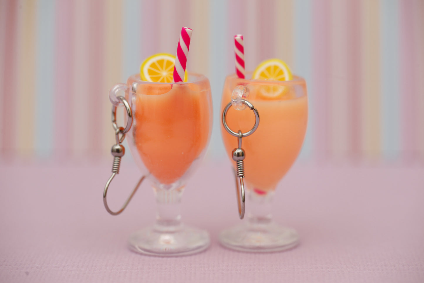 Orange Cocktail Earrings