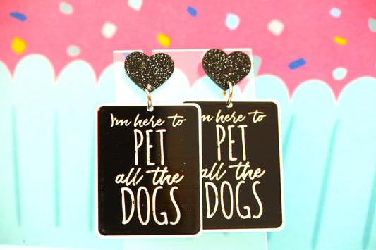 Pet All The Dogs Statement Dangles