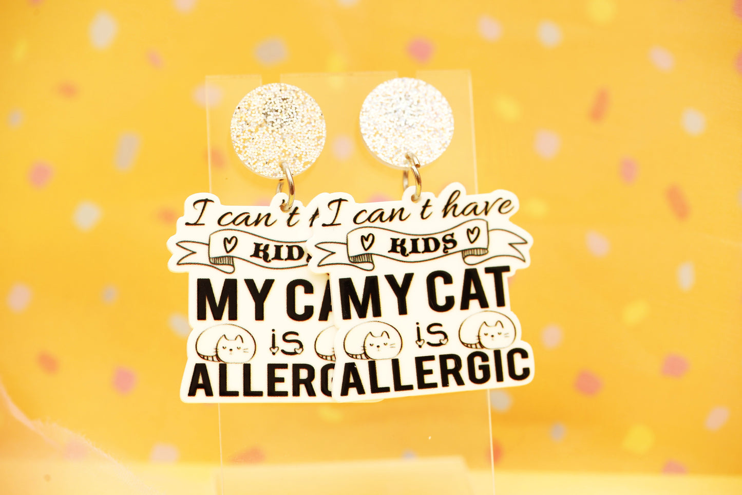 Cat Is Allergic Statement Dangles